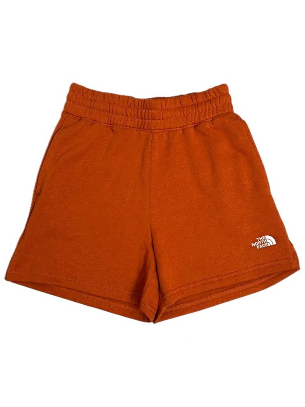 North Face Evolution Fleece Shorts High Waisted Burnt Orange XS Cabincore Cozy